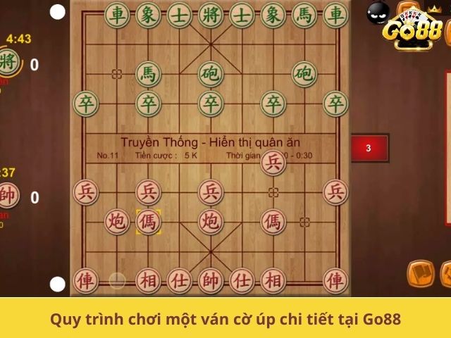 Quy trình chơi một ván cờ úp chi tiết tại Go88