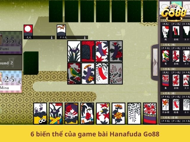 6 biến thể của game bài Hanafuda Go88
